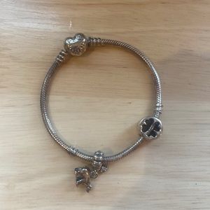 Pandora Bracelet with Two Charms